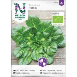 Japanske Bladgrønsager 'Tatsoi' Øko Brassica Rapa 'Tatsoi' Frøpose, Antal Pr. Pakke, Ca. 125 Stk.