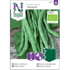 Stangbønne 'Markant' Øko Phaseolus Vulgaris 'Markant' Frøpose, Antal Pr. Pakke, Ca. 20 Stk.