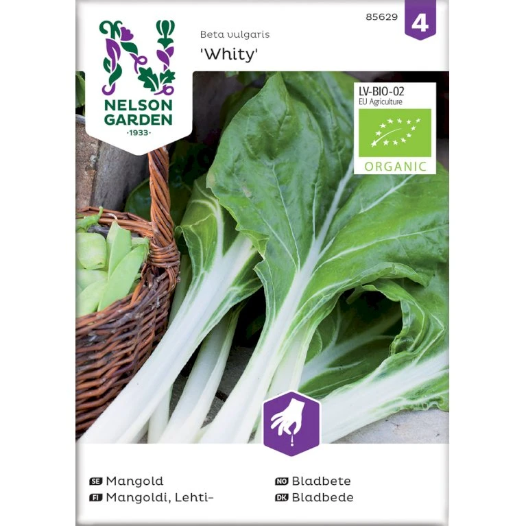 Bladbede 'White Silver 3' Øko Beta Vulgaris 'White Silver 3' Frøpose, Antal Pr. Pakke, Ca. 30 Stk. 3 Bladbede 'White Silver 3' Øko Beta Vulgaris 'White Silver 3' Frøpose, Antal Pr. Pakke, Ca. 30 Stk.