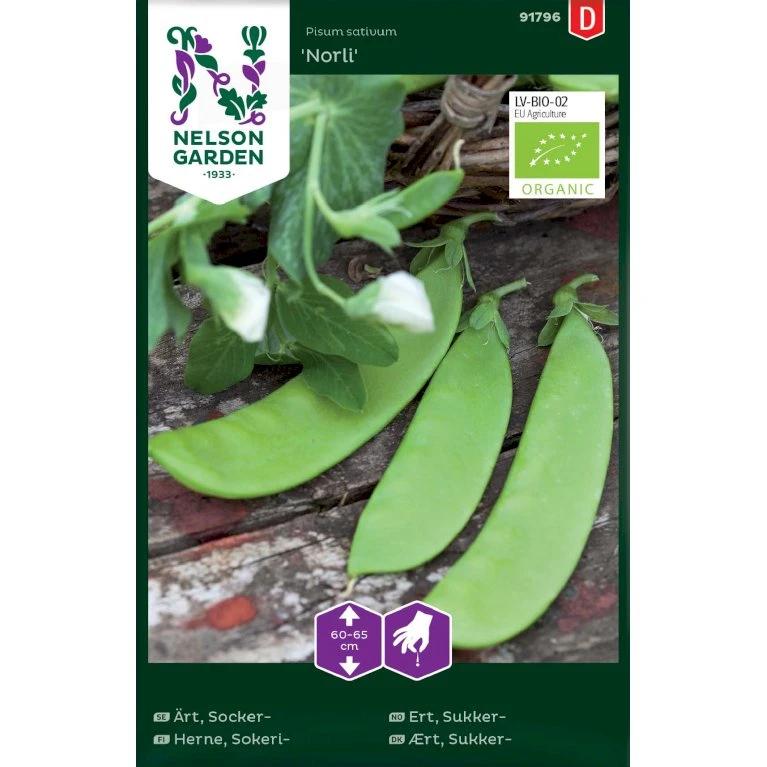 Lav Sukkerært 'Norli' Øko Pisum Sativum 'Norli' 3 Lav Sukkerært 'Norli' Øko Pisum Sativum 'Norli'