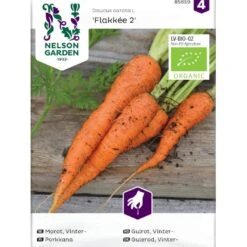 Vintergulerod 'Flakkée 2' Øko Daucus Carota L 'Flakkée 2' Frøpose, Antal Pr. Pakke, Ca. 75 Stk.