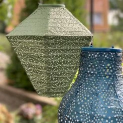 Solcelle Lanterne Sashiko Lysegrøn Lumiz Solcelle Lanterne Sashiko Diamand 28 Cm -Siriu Planter Butik p36342 54421 lumiz solcelle lanterne sashiko 6044