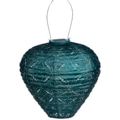 Solcelle Lanterne Mandela Havblå Lumiz Solcelle Lanterne Mandela Ballon 30 Cm