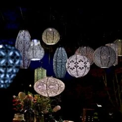 Solcelle Lanterne Paisley Havblå Lumiz Solcelle Lanterne Paisley Lang Oval 20 Cm -Siriu Planter Butik p36351 54406 lumiz solcelle lanterne paisley ac56