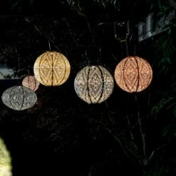 Solcelle Lanterne Ikat Kobber Lumiz Solcelle Lanterne Ikat Rund 30 Cm -Siriu Planter Butik p36354 54301 lumiz solcelle lanterne ikat 06b0