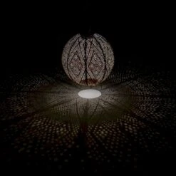 Solcelle Lanterne Ikat Kobber Lumiz Solcelle Lanterne Ikat Rund 30 Cm -Siriu Planter Butik p36354 54308 lumiz solcelle lanterne ikat b512